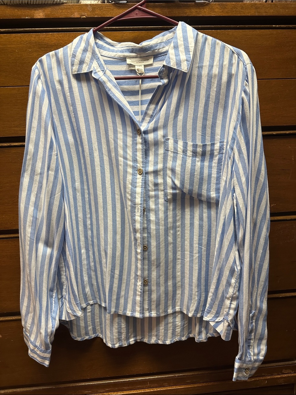 beachlunchlounge Blue and White Striped Shirt